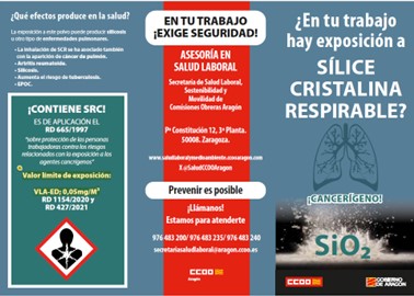 ¿En tu trabajo hay exposición a SÍLICE CRISTALINA RESPIRABLE?